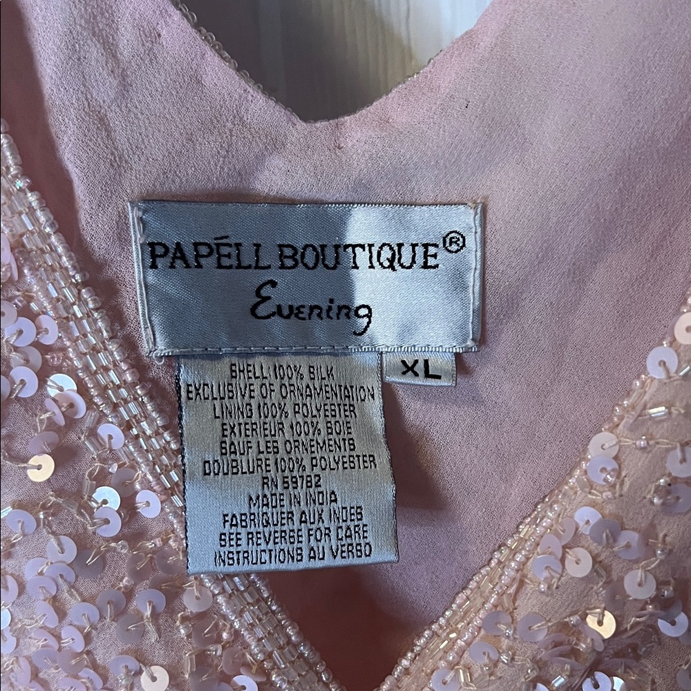 Pink Sequin V-Neck Top - Picture 4 of 9